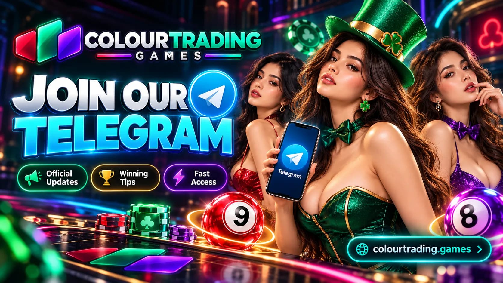 Join the Colour Trading Telegram channel for official updates, winning tips and fast access